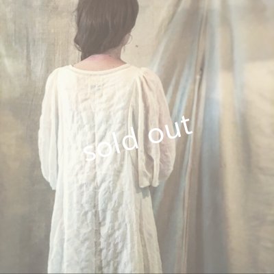 画像4: [pollenbienco] バルーン袖のＡラインワンピース／off white