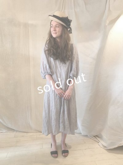 画像11: [pollenbienco] バルーン袖のＡラインワンピース／off white