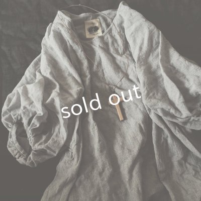 画像7: [pollenbienco] バルーン袖のＡラインワンピース／off white