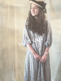 [pollenbienco] バルーン袖のＡラインワンピース／glay