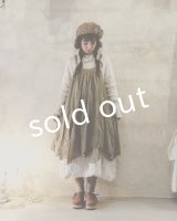 pollenbienco／リバーシブルギャザーワンピース・若草