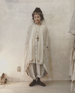 画像7: pollenbienco／マルシェワンピース・生成りと紅茶 (7)