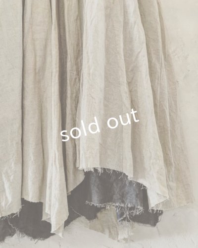 画像4: pollenbienco／リバーシブルギャザーワンピース・生成りとグレー