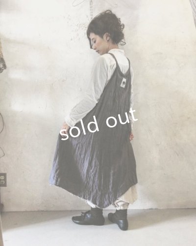 画像12: pollenbienco／リバーシブルギャザーワンピース・生成りとグレー