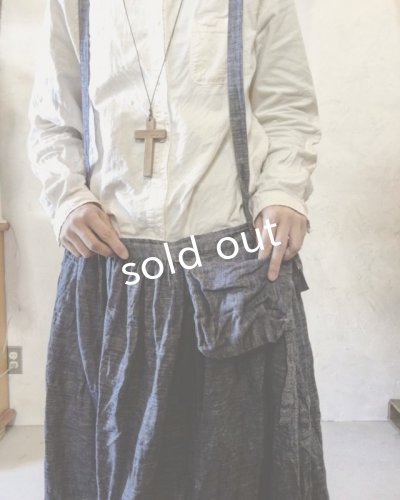 画像4: 再入荷 pollenbienco/ デニムサスペンダー2wayスカート