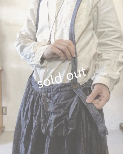 画像3: 再入荷 pollenbienco/ デニムサスペンダー2wayスカート