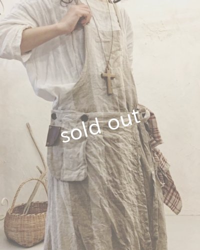 画像8: pollenbienco／種蒔のエプロン・ストライプリネン