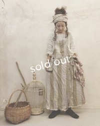 pollenbienco／種蒔のエプロン・ストライプリネン