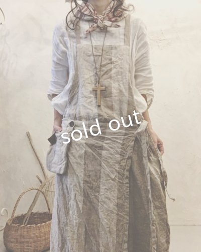 画像5: pollenbienco／種蒔のエプロン・ストライプリネン