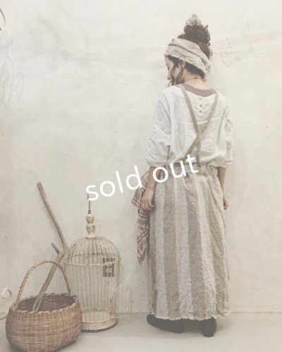 画像4: pollenbienco／種蒔のエプロン・ストライプリネン