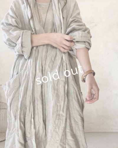 画像7: 再入荷 pollenbienco/リトアニアリネン・羽織り