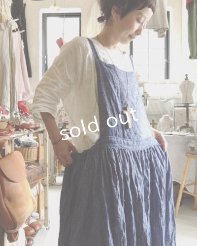 画像8: pollenbienco/デニムリネン・エプロンワンピース