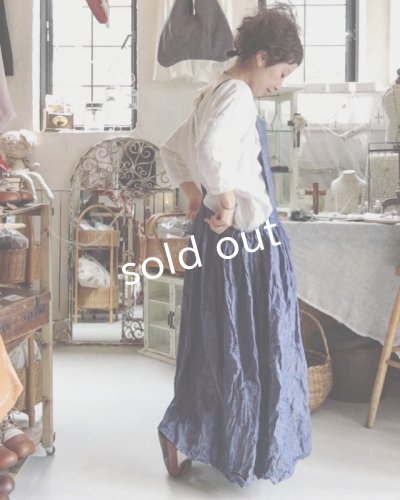 画像7: pollenbienco/デニムリネン・エプロンワンピース