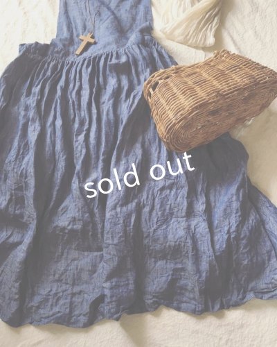 画像5: pollenbienco/デニムリネン・エプロンワンピース