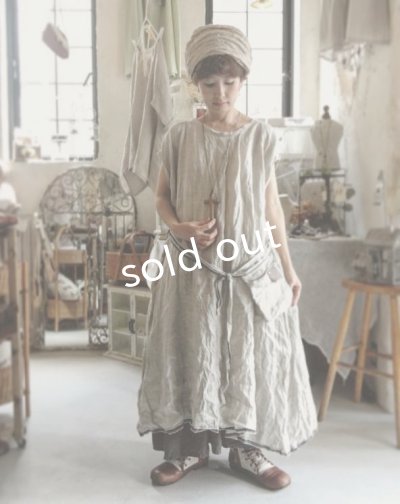 画像6: pollenbienco／種蒔のポケットワンピース・蒼ライン