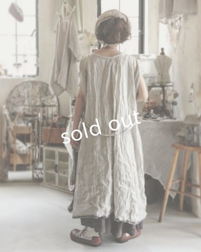 画像9: pollenbienco／種蒔のポケットワンピース・蒼ライン