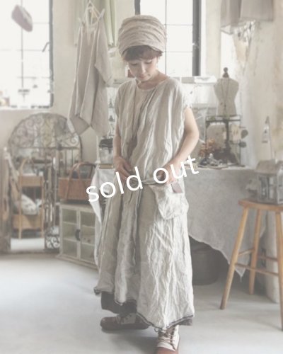 画像7: pollenbienco／種蒔のポケットワンピース・蒼ライン