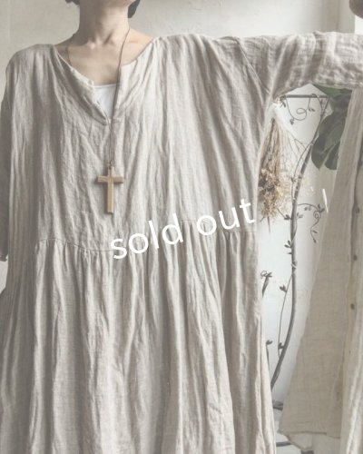画像10: pollenbienco/リネンダブルガーゼワンピース