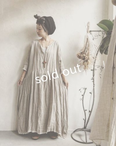 画像6: pollenbienco/リネンダブルガーゼワンピース