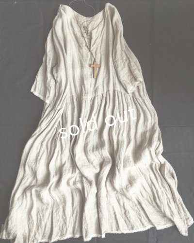 画像3: pollenbienco/リネンダブルガーゼワンピース