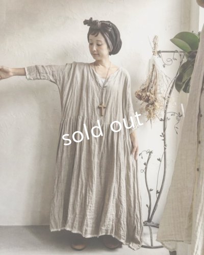 画像9: pollenbienco/リネンダブルガーゼワンピース