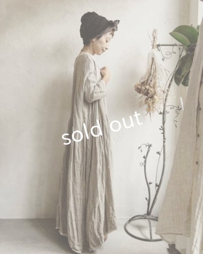 画像8: pollenbienco/リネンダブルガーゼワンピース