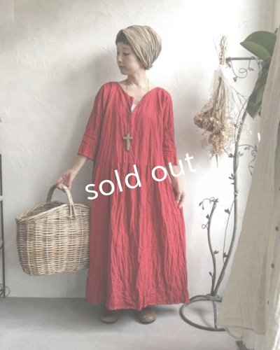 画像7: Reliure／赤リネンワンピース
