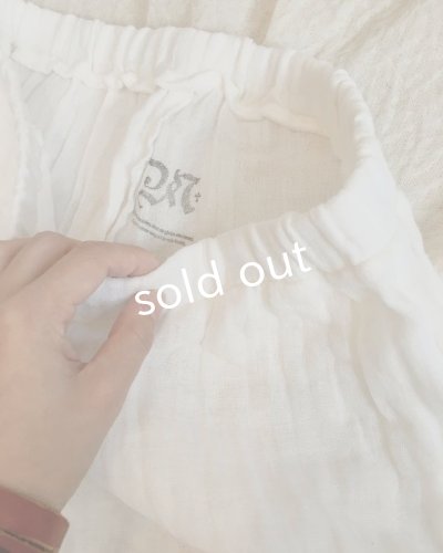 画像5: pollenbienco/ダブルガーゼギャザーパンツ ・オフ