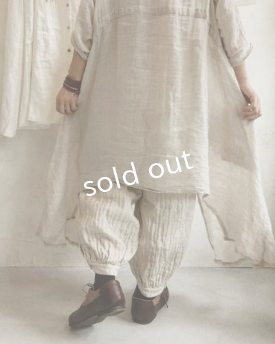 画像11: pollenbienco/ダブルガーゼギャザーパンツ ・オフ