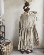画像7: pollenbienco／そばかずリネン切り替えワンピース (7)