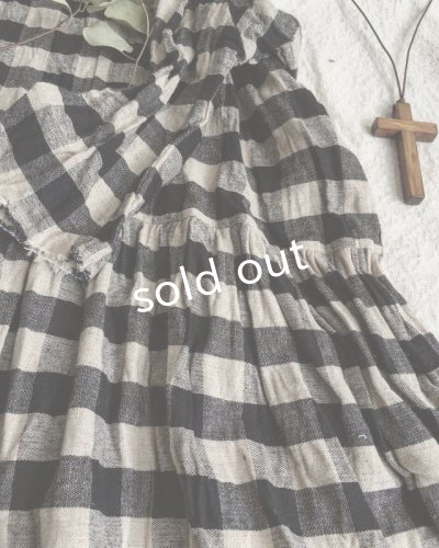 画像4: pollenbienco/ブラックギンガムチェック・ワンピース