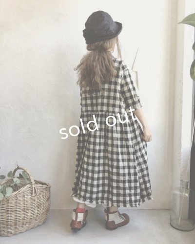 画像9: pollenbienco/ブラックギンガムチェック・ワンピース