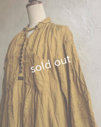 画像5: HALLELUJAH／1890's Bourgeron　1890年代　羊飼いシャツワンピース・Ocher