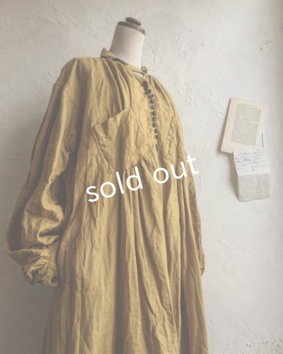 画像10: HALLELUJAH／1890's Bourgeron　1890年代　羊飼いシャツワンピース・Ocher