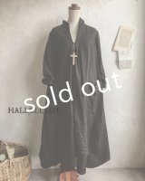 HALLELUJAH／Robe de femme de chambre　小間使いローブ衿付・Ink Black