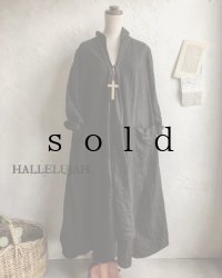 HALLELUJAH／Robe de femme de chambre　小間使いローブ衿付・Ink Black