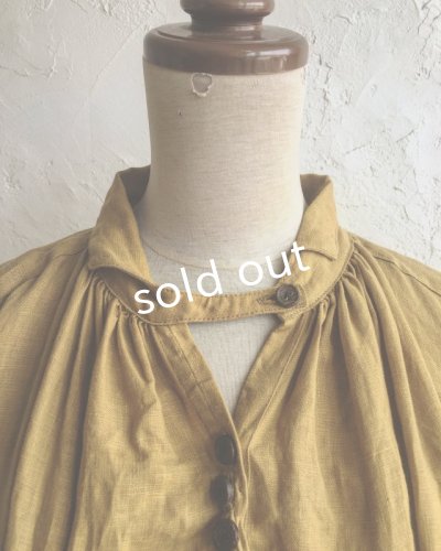 画像7: HALLELUJAH／1890's Bourgeron　1890年代　羊飼いシャツワンピース・Ocher