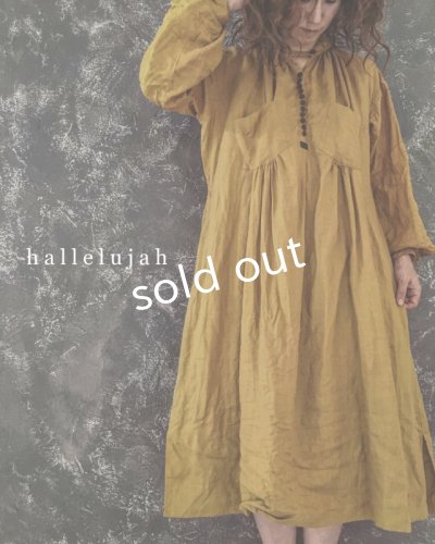 画像18: HALLELUJAH／1890's Bourgeron　1890年代　羊飼いシャツワンピース・Ocher