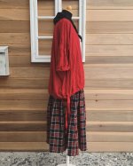 画像7: MARCHE' DE SOEUR／赤チェックギャザースカート (7)