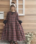 画像6: MARCHE' DE SOEUR／赤チェックワンピース (6)