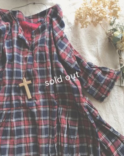 画像2: MARCHE' DE SOEUR／赤チェックワンピース