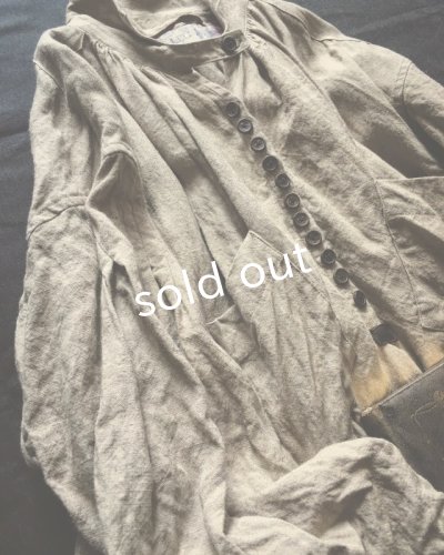 画像10: HALLELUJAH/1890's Bourgeron 1890年代 羊飼いシャツワンピース・indigo