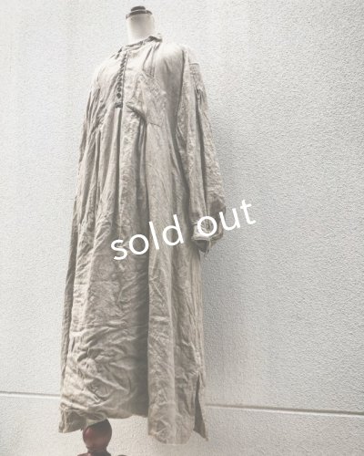 画像10: HALLELUJAH/1890's Bourgeron 1890年代 羊飼いシャツワンピース・Flax