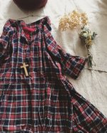 画像3: MARCHE' DE SOEUR／赤チェックワンピース (3)