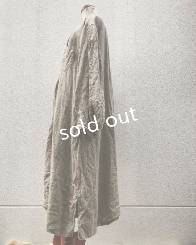 画像12: HALLELUJAH/1890's Bourgeron 1890年代 羊飼いシャツワンピース・Flax