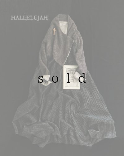画像1: HALLELUJAH／Robe de femme de chambre no.5 小間使いローブ　Black//Charcoal