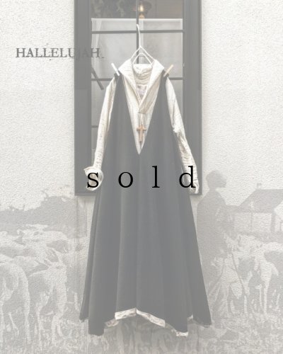 画像1: HALLELUJAH／Robe de femme de chambre no.4 小間使いローブ　Black