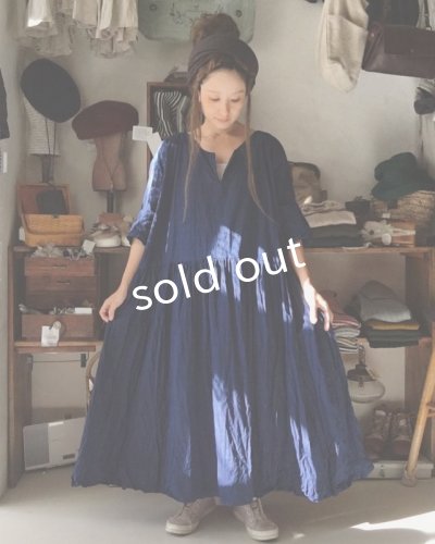 画像6: MARCHE' DE SOEUR/ギャザーワンピース・インディゴ
