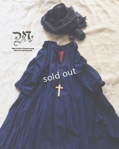 画像2: MARCHE' DE SOEUR／ギャザーワンピース・インディゴ