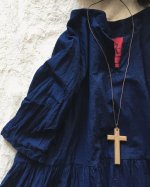 画像3: MARCHE' DE SOEUR／ギャザーワンピース・インディゴ (3)